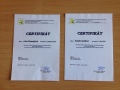 Certifikty pre iaky Lvia Harmadyov a Kamila Grekov