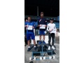 Andrej Klik s medailou a diplomom za 1. miesto v behu na 200m na stupoch vazov