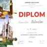 Diplom Samuelovi Valoviovi za 1. miesto v krajskom kole olympidy v anglickom jazyku