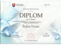 Diplom za 3. miesto v celottnom kole 15. ronka Olympidy udskch prv v kolskom roku 2012/2013, ktor zskal tefan Vician