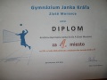 Diplom za 1.miesto na Mikulskom turnaji