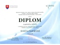 Diplom �spe�n�ho rie�ite�a v celo�t�tnom kole 46. ro�n�ka Olympi�dy v ruskom jazyku v �kolskom roku 2015/2016, ktor� z�skava Krist�na Kom�rov�