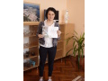 Kristína Komárová s diplomom za 1. miesto v krajskom kole olympiády v ruskom jazyku v kategórii B1