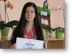 Jana Trub��ikov� s diplomom za hlavn� cenu v ma�be v celoslovenskej v�tvarnej s��a�i Kr�sy Slovenska