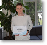 Jakub Chrenko s diplomom za 10. miesto v celoslovenskom kole Geografickej olympiády