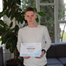 Jakub Chrenko s diplomom za 10. miesto v celoslovenskom kole Geografickej olympidy