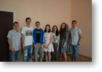 Spoločná fotografia žiakov GJK, ktorí boli úspešnými riešiteľmi krajských kôl v predmetových olympiádach