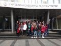 Mgr. Min�rov� a trieda II.B pred UKF Nitra