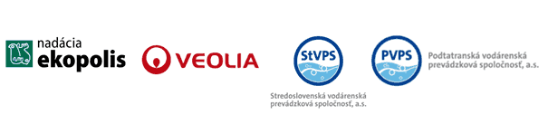 Log sponzorov - Nadcia Ekopolis, Veolia, Stredoslovensk vodrensk prevdzkov spolonos, a.s., Podtatransk vodrensk prevdzkov spolonos, a.s.