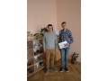 Spolo�n� fotografia - Adam Herda, II.B � krajsk� kolo dejepisnej olympi�dy 5. miesto a Dominik Magdolen, I.A � v�az krajsk�ho kola dejepisnej olympi�dy s diplomom