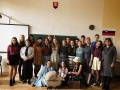 �iaci z II.A triedy v retro oble�en� s triednou u�ite�kou Mgr. Alenou Rakovskou