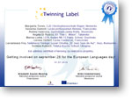 Náhľad na certifikát k projektu European Day of Languages
