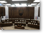 Pohľad do rokovacej sály NR SR Pohľad do prázdnej rokovacej sály NR SR