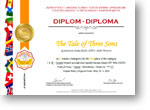 Miniatúra diplomu udeleného v súťaži Jazyková kvet