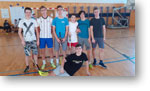Florbalové družstvo chlapcov I.A v telocvični školy