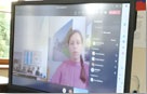 Mgr. Jana Kotorová, MSc. – pohľad na displej počas videokonferencie