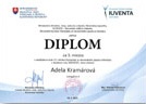 Diplom Adele Kramrovej za 3. miesto v celottnom kole Olympidy zo slovenskho jazyka a literatry v kategrii A
