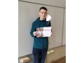 Šimon Strieška s diplomom za 3. miesto krajského kola olympiády v anglickom jazyku