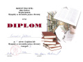 Diplom Samuelovi Jehlrovi za 3. miesto v krajskom kole Olympidy zo slovenskho jazyka a literatry v kategrii B