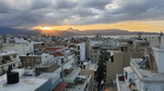 z�pad slnka nad Heraklionom zo strechy hotela
