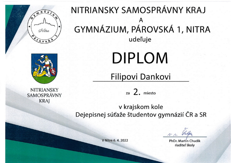 �spech t�mu GJK v krajskom kole Dejepisnej s��a�e �tudentov gymn�zi� �R a SR