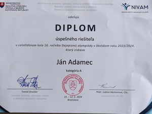 Celo�t�tne kolo Dejepisnej olympi�dy