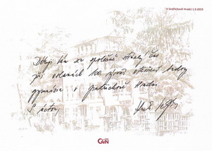 Dru�obn� n�v�teva v Jind�ichovom Hradci pri pr�le�itosti st�ho v�ro�ia budovy �koly Gymn�zia V�t�zslava Nov�ka