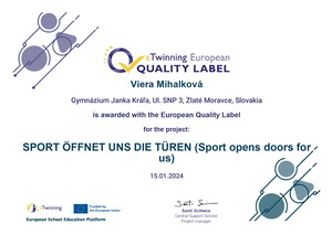 Eur�psky certifik�t kvality