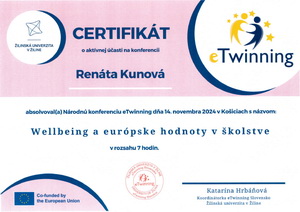 Ocenenie �kola eTwinning 2024-2025