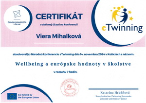 Ocenenie �kola eTwinning 2024-2025